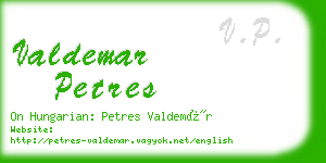 valdemar petres business card